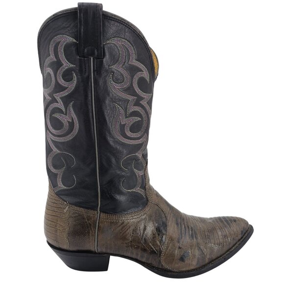 Vintage Nocona Mens Size 12D Lizard Teju Exotic Leather Cowboy Western Boots USA - Picture 8 of 14